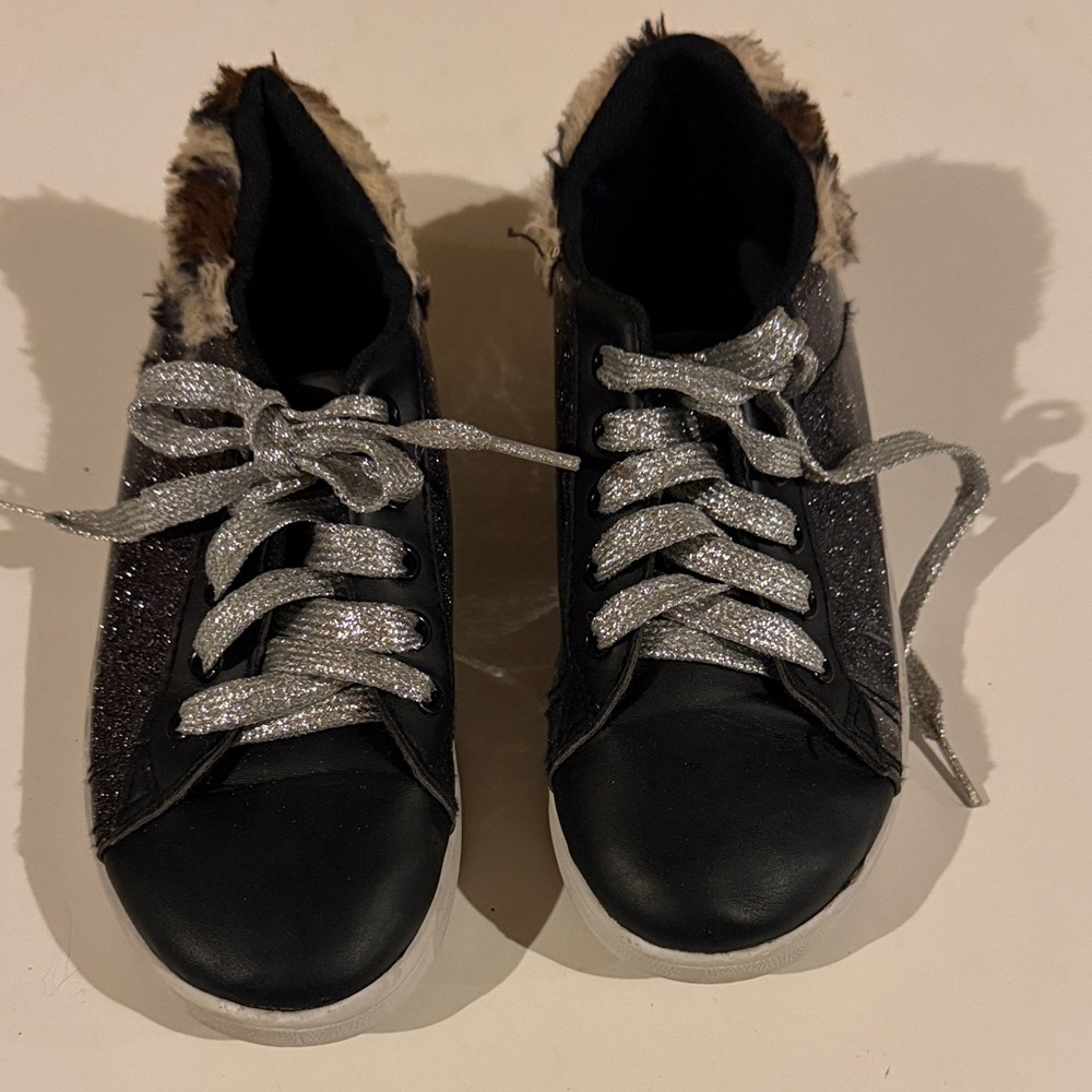 Glam Black and Silver Women's Sneakers
